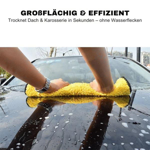 Profi Auto Trockentuch – Mikrofaser für streifenfreie Lackpflege ohne Kratzer – Bild 4