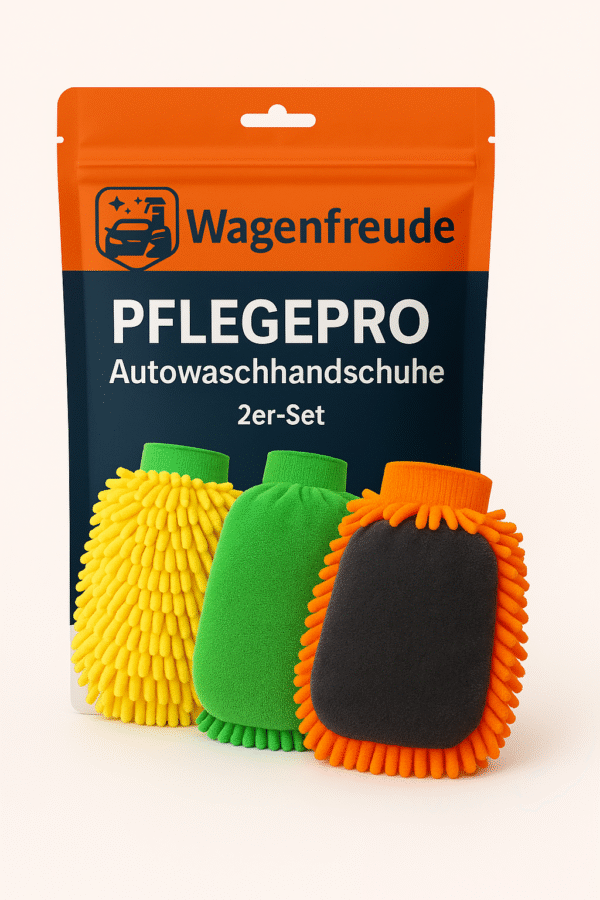 PflegePro™ – 2er Set Waschhandschuhe fürs Auto | Sanft zum Lack, stark gegen Schmutz
