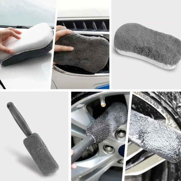 Wagenfreude® Auto Reinigungsset – 9-teiliges Mikrofaser Komplett-Set für Innen & Außen – Bild 6