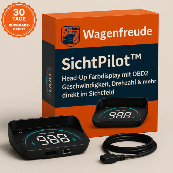 SichtPilot™ – Head-Up Farbdisplay mit OBD2 | Geschwindigkeit, Drehzahl & mehr direkt im Sichtfeld