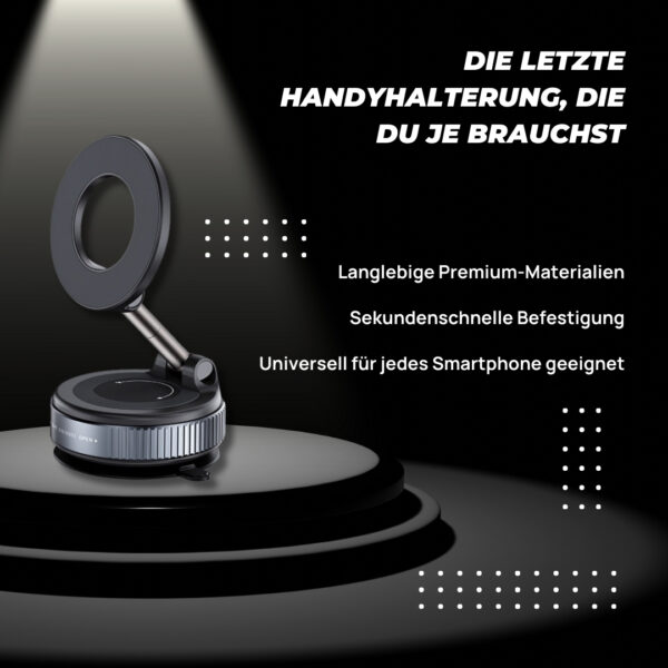 Magnetische Handyhalterung mit 360° Rotation & starker Vakuum-Saugkraft | Premium Halter für Auto, Büro & Zuhause – Bild 4