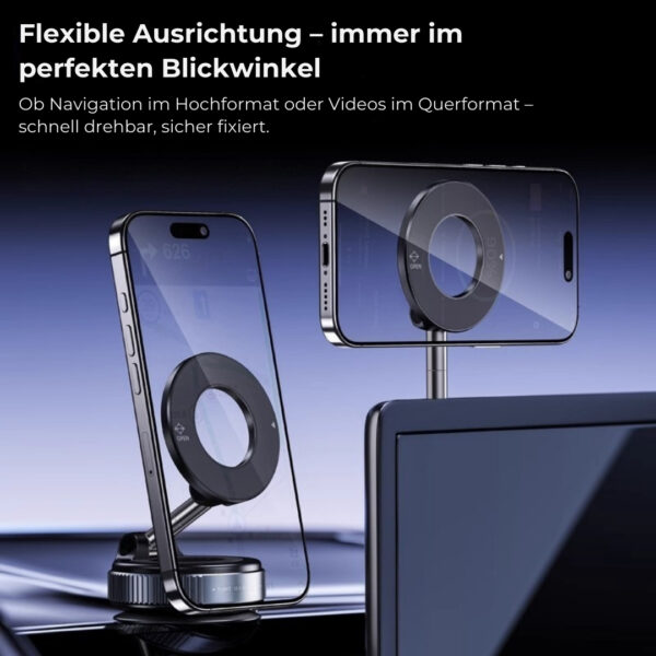 Magnetische Handyhalterung mit 360° Rotation & starker Vakuum-Saugkraft | Premium Halter für Auto, Büro & Zuhause – Bild 7