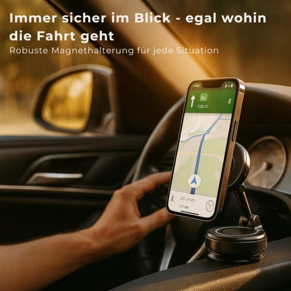 Magnetische Handyhalterung mit 360° Rotation & starker Vakuum-Saugkraft | Premium Halter für Auto, Büro & Zuhause – Bild 6