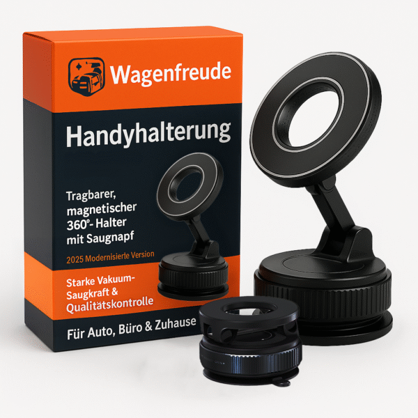 Magnetische Handyhalterung mit 360° Rotation & starker Vakuum-Saugkraft | Premium Halter für Auto, Büro & Zuhause