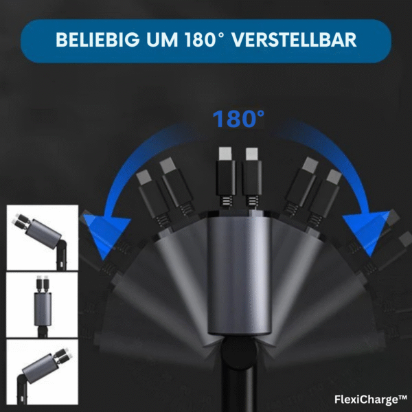 Auto Ladegerät 4-in-1 mit ausziehbaren Kabeln & 30W Schnellladen | FlexiCharge™ Premium für iPhone & Android – Bild 2